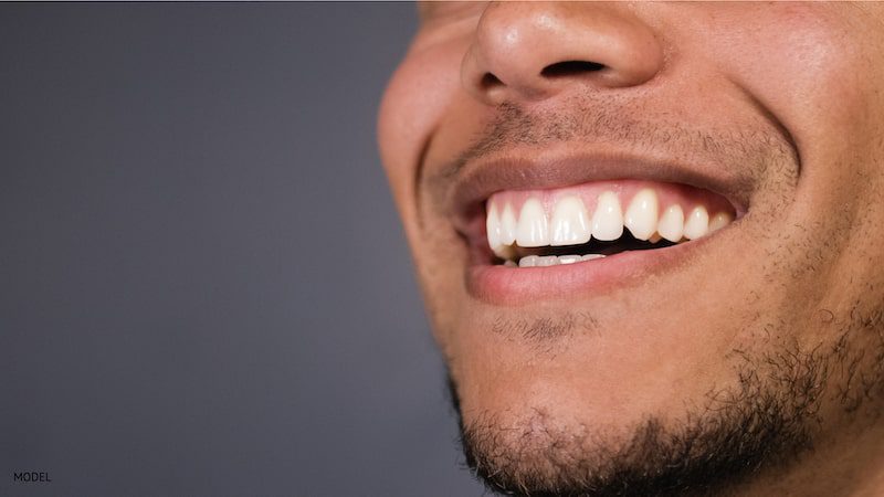 smiling man with healthy gums